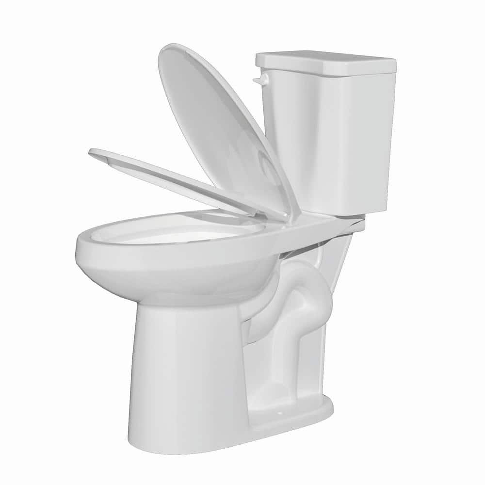 Extra Tall 21 in. 2-Piece Toilet Single Flush 1.28GPF Elongated Toilet in W
