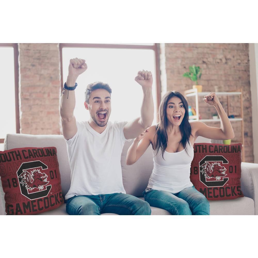 South Carolina Gamecocks Maroon Woven Throw Pillow