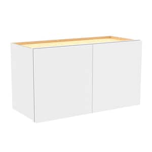 Hargrove 24 in. W x 12 in. D x 15 in. H Assembled Plywood Wall Bridge Kitchen Cabinet in Vesper White with Soft Close