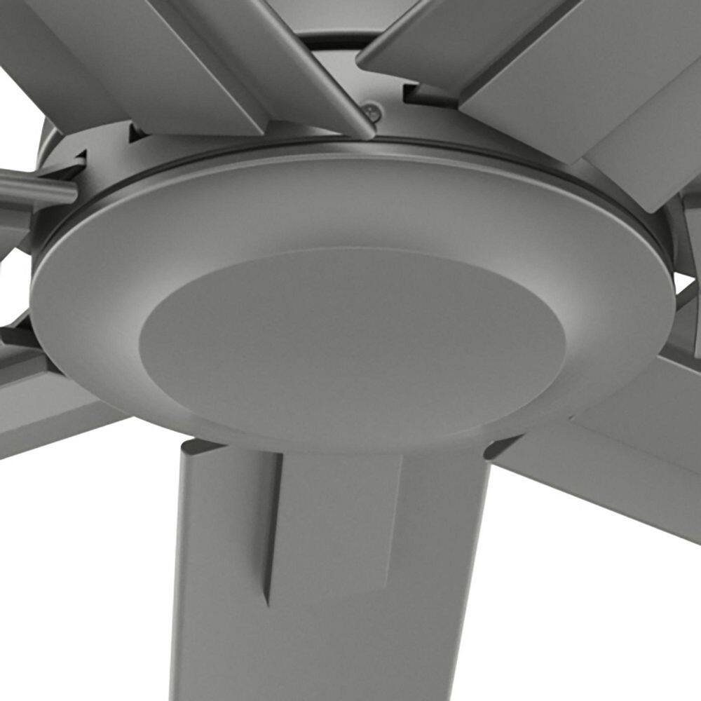Downtown 72" Matte Silver 7-Blade Ceiling Fan with Remote