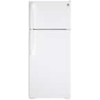 28 in. 17.5 cu. ft. Top Freezer Refrigerator in White with LED Light Type