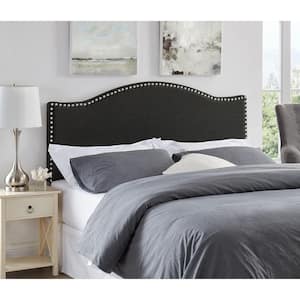 Dark Gray Headboards for Full Size Bed, Nail Head Bed Headboard, Upholstered Headboards Height Adjustable Full