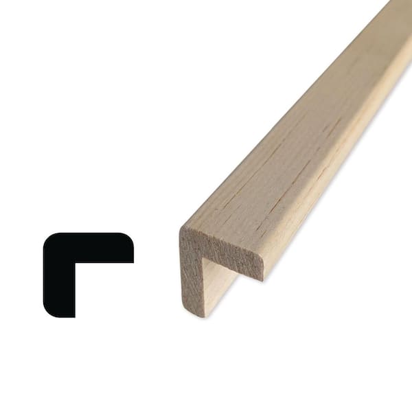 11/16 in. D x 11/16 in. W. x 96 in. L Pine Wood Finger-Joint Outside Corner Drip Cap Molding Pack 10-Pack
