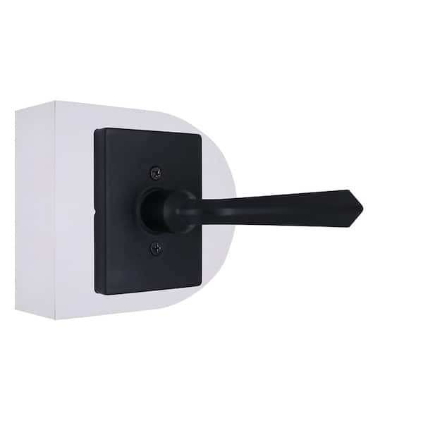 Wilshire Matte Black Dummy Door Lever with Rectangle Rose