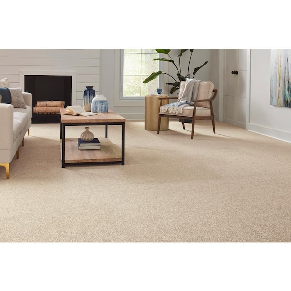 Still in Love II Every After Beige 54 oz. Blend Texture Installed Carpet