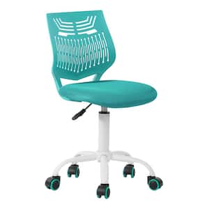 Favors Mesh Seat Swivel Task Chair in Aqua with Adjustable Height