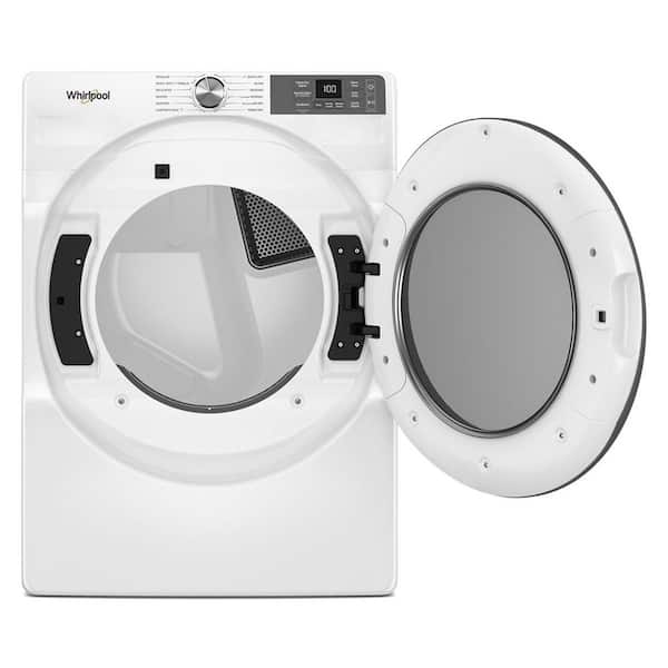 7.4 cu. ft. vented Front Load Electric Dryer in White with Wrinkle Shield Option