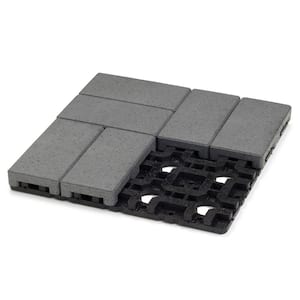 Pavers with Grid 16 in. x 16 in. x 1.75 in. Square Waterwheel Rubber Kit Pavers (1-Piece/1.78 sq. ft. )