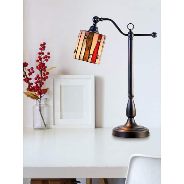 El Anza 24 in. Tall Handmade Tiffany Desk Lamp