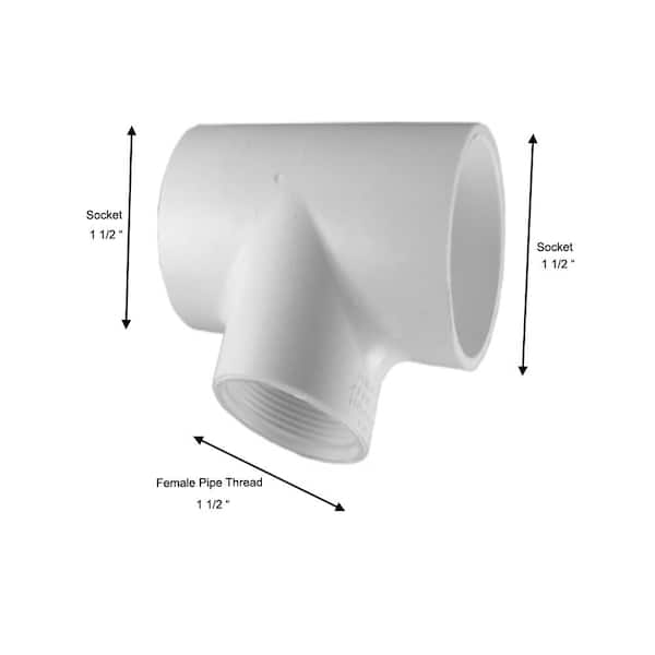 Charlotte Pipe Schedule 40 1-1/2 in. Spigot X 1 in. D FPT PVC Reducing