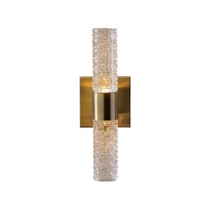 13.75 in. Antique Brass Harriet LED Wall Lamp