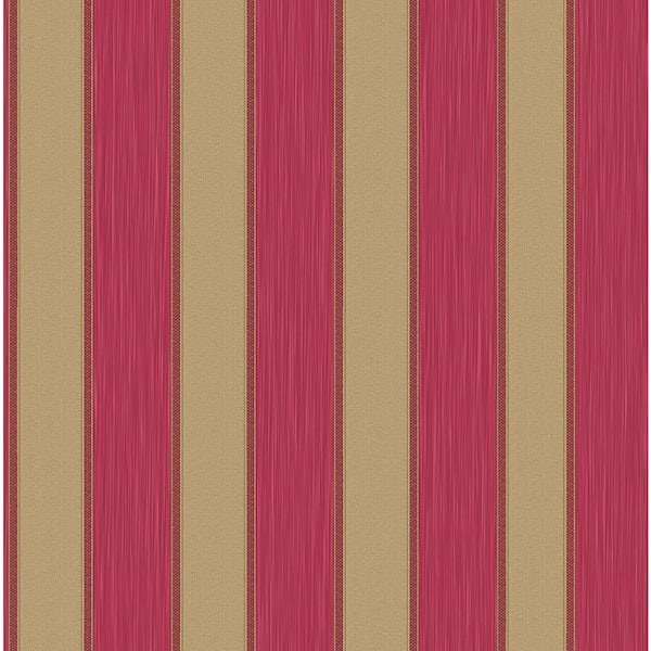 Unbranded Ornamenta 2 Pink/Gold Classic Stripe Design Non-Pasted Vinyl on Paper Material Wallpaper Roll (Covers 57.75 sq. ft..)