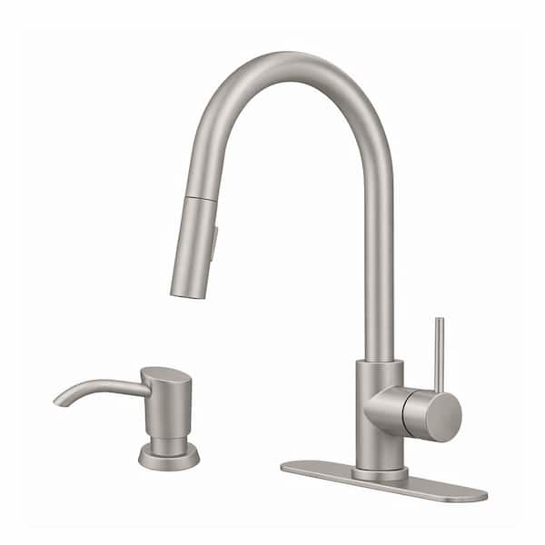 ANZZI Expedition 16 in. 1-Handle Pull-Down Sprayer Kitchen Faucet