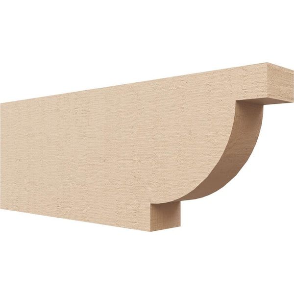 Ekena Millwork 2-in. x 6-in. x 16-in. Alpine Woodgrain, Primed Tan Timberthane Polyurethane Rafter Tail Brace