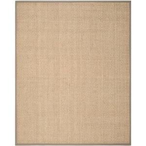 Natural Fiber Beige/Gray 9 ft. x 12 ft. Border Area Rug