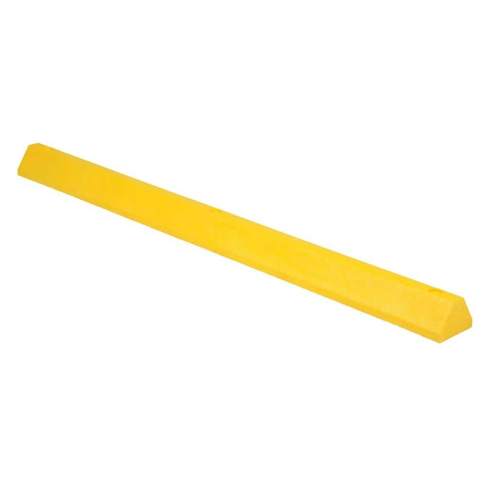 Vestil 72 in. Recycled Yellow Plastic Car Stop CS-S72-Y - The Home Depot