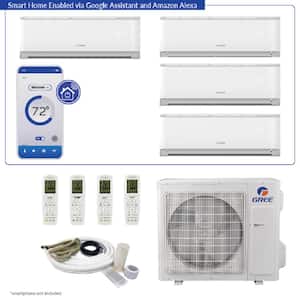 Livo GEN3 Quad Zone 39,000 BTU 3.5-Ton Smart Home Ductless Mini Split Air Conditioner and Heat Pump 25 ft. Kit 230V