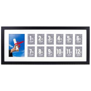 5 in. x 7 in./12.7 cm x 17.7 cm Black 13-O School Years Collage Picture Frame