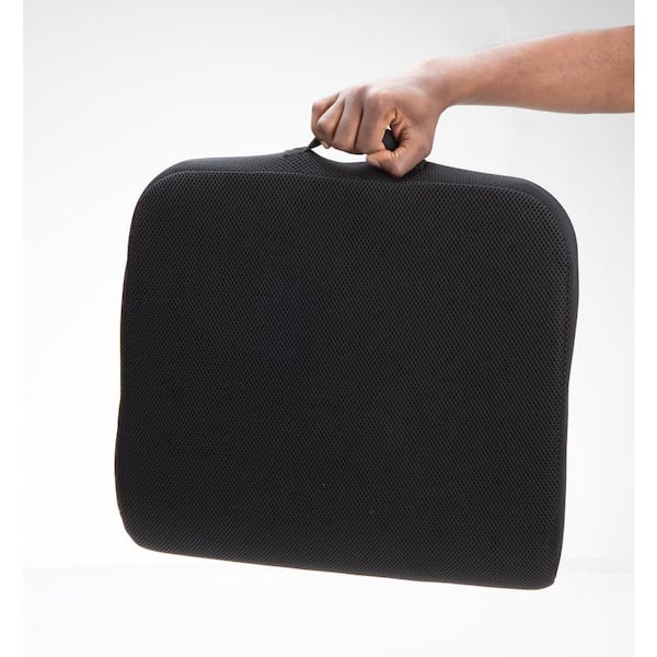 YOUFI Extra Thick Large Seat Cushion -19 X 17.5 X 4 Inch Gel Memory Foam  Cushion with Carry Handle Non Slip Bottom - Pain Relief Coccyx Cushion for