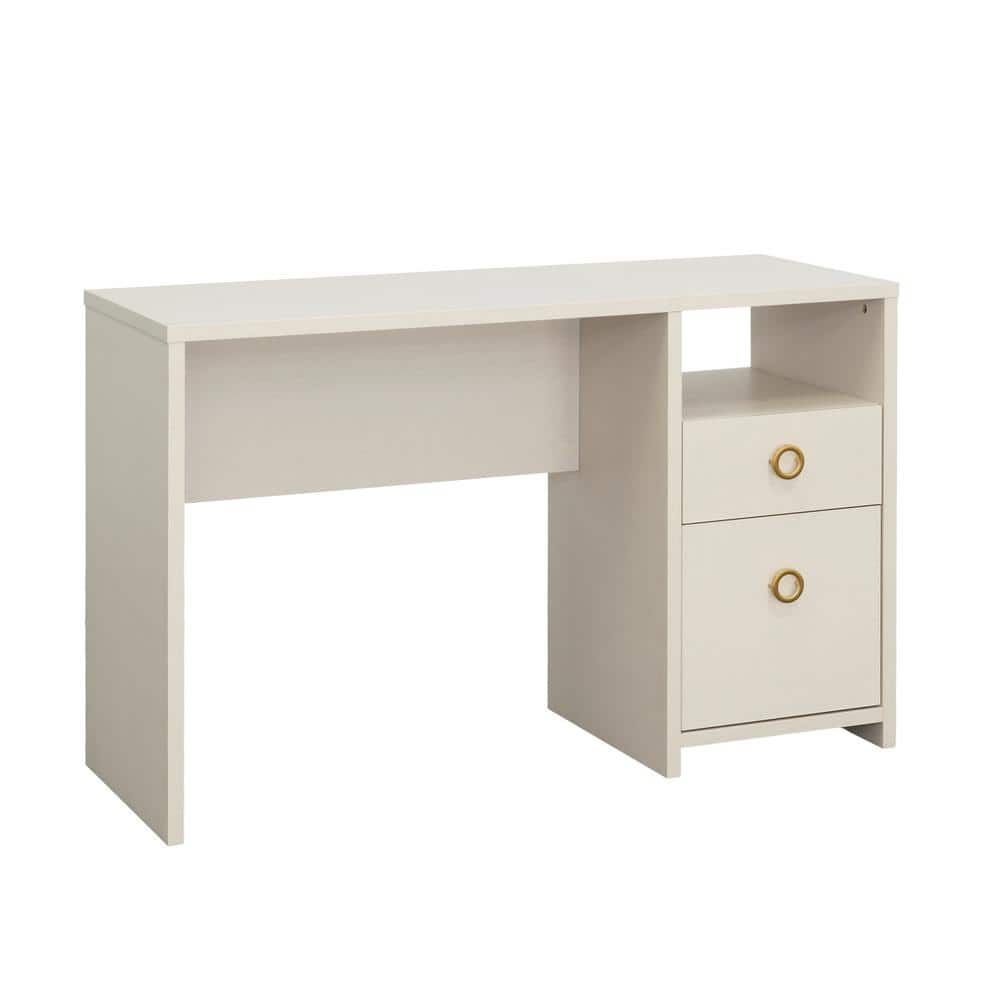 SAUDER Grand Coast 47.244 in. Dove Linen Computer Desk with File Storage