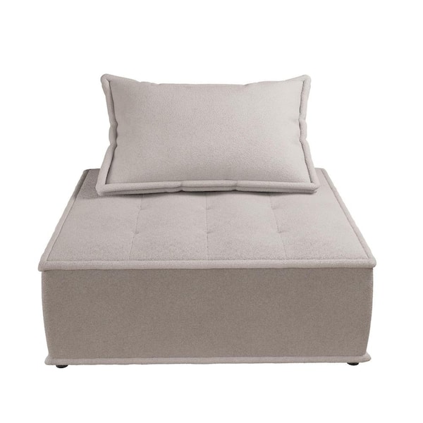 DHP Alanden Upholstered Sofa Chair, Textured Taupe Microfiber Chase Lounge