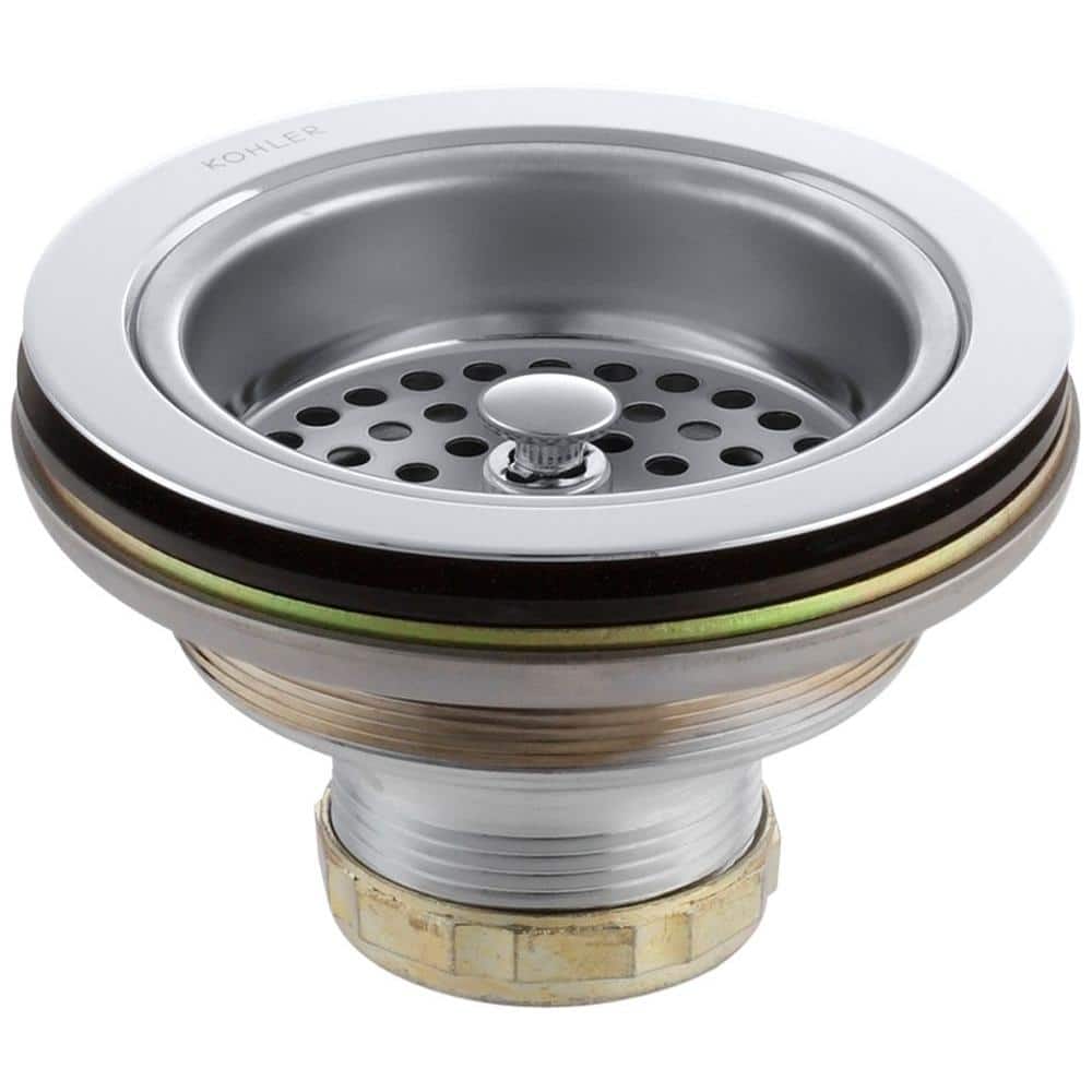 KOHLER Duostrainer 4-1/2 in. Sink Strainer in Polished