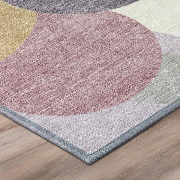 Chantille Machine Washable Indoor/Outdoor Abstract ACN2905 Plum 9 ft. x 12 ft. Area Rug