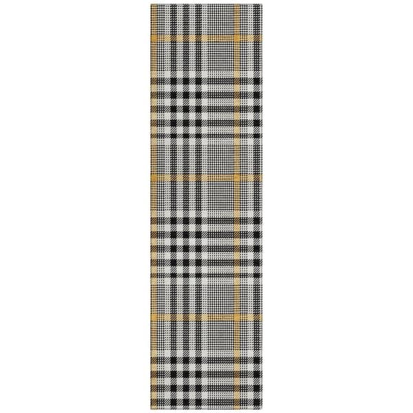 Addison Rugs Chantille Machine Washable Indoor/Outdoor Abstract ACN1054 Black 2 ft. 3 in. x 7 ft. 6 in. Area Rug