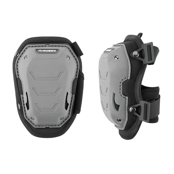 Husky Gray Foam Memory Foam Soft Cap Knee Pad with Adjustable Straps