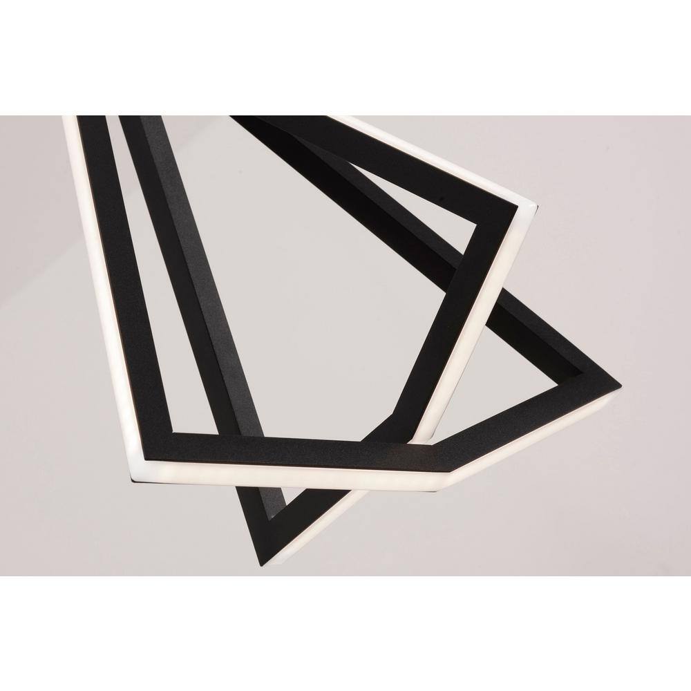 Gianna Black Aluminum LED 3-Light Pendant