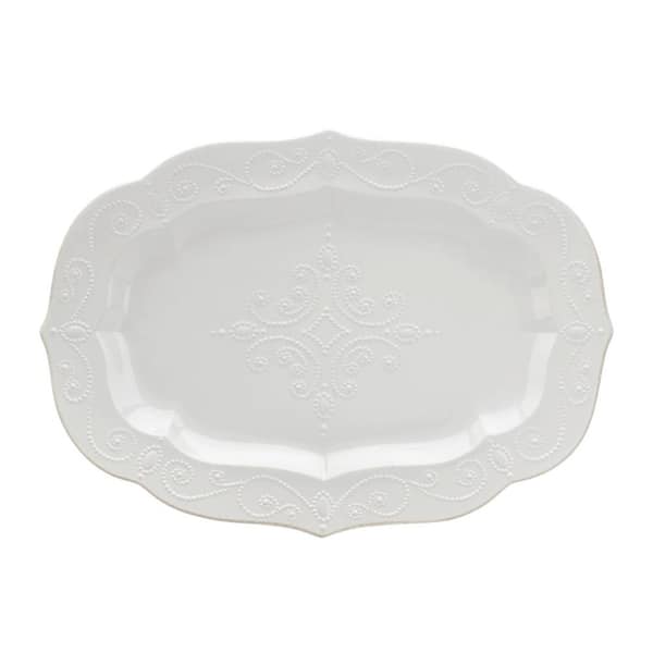 Lenox French Perle 18.5 in. White Large Serving Platter