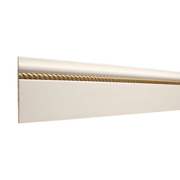 Haute Gold Rope 1/2 in. x 5-1/2 in. x 96 in. Primed Wood Base Moulding