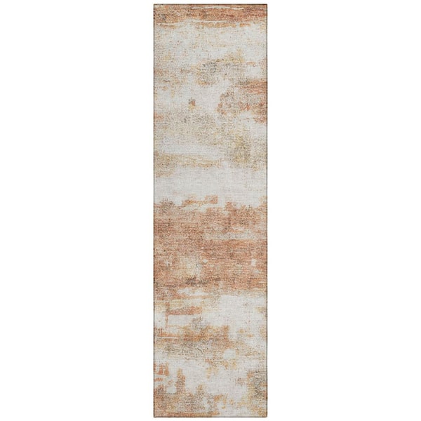 Chantille Machine Washable Indoor/Outdoor Abstract ACN2873 Paprika 2 ft. x 7 ft. Runner Rug