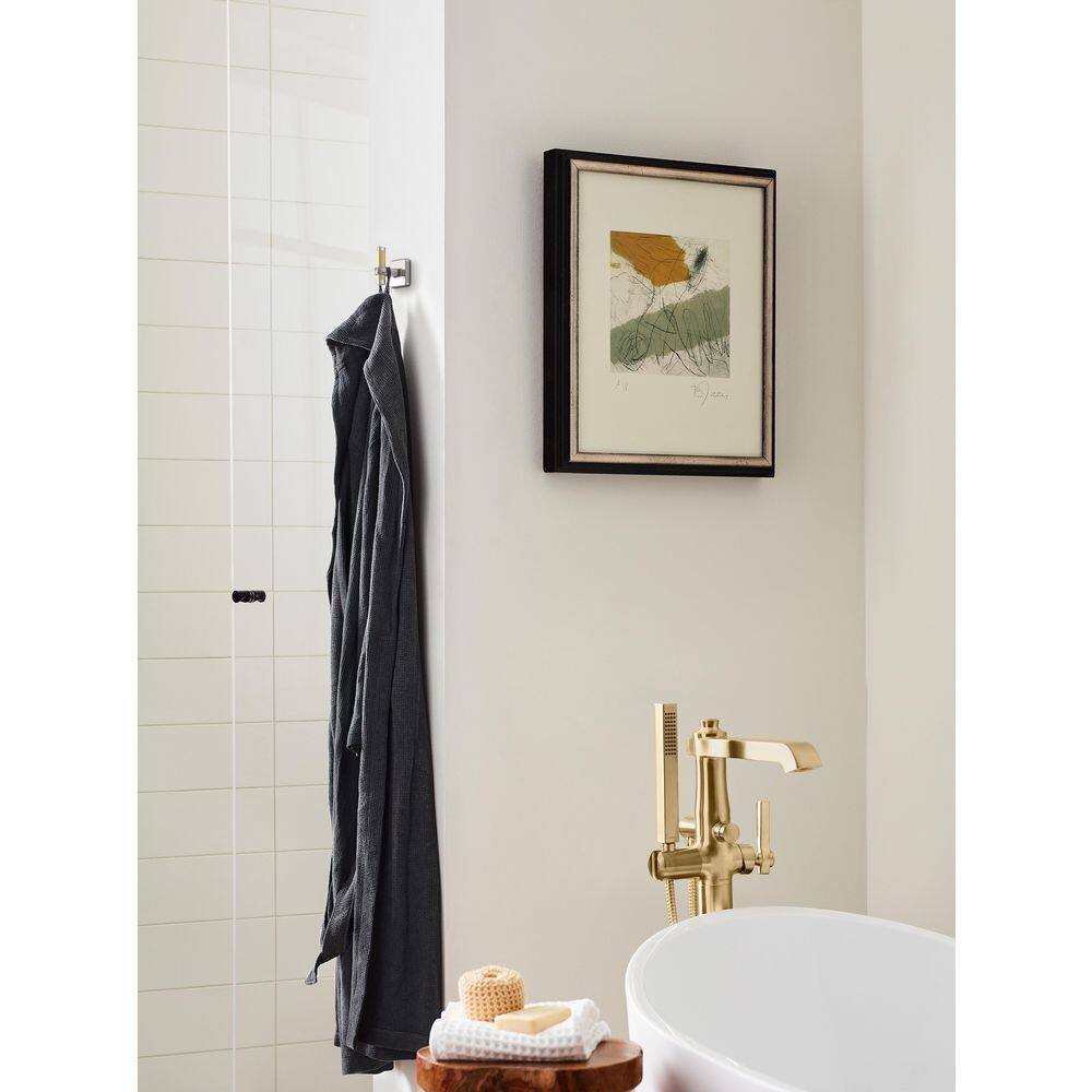 Polished Nickel and Golden Champagne Single Prong Robe Hook