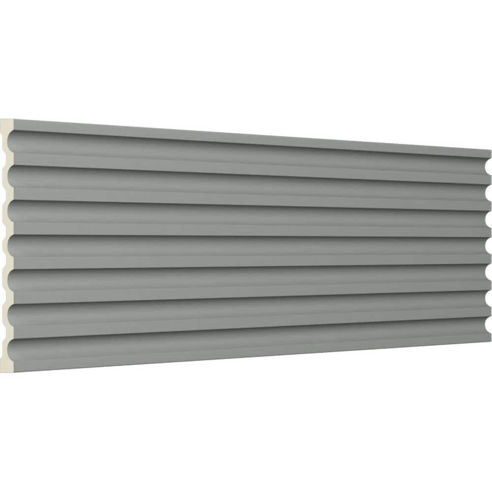 Gray Primed Polyurethane Geometric Reeded Casing Sample