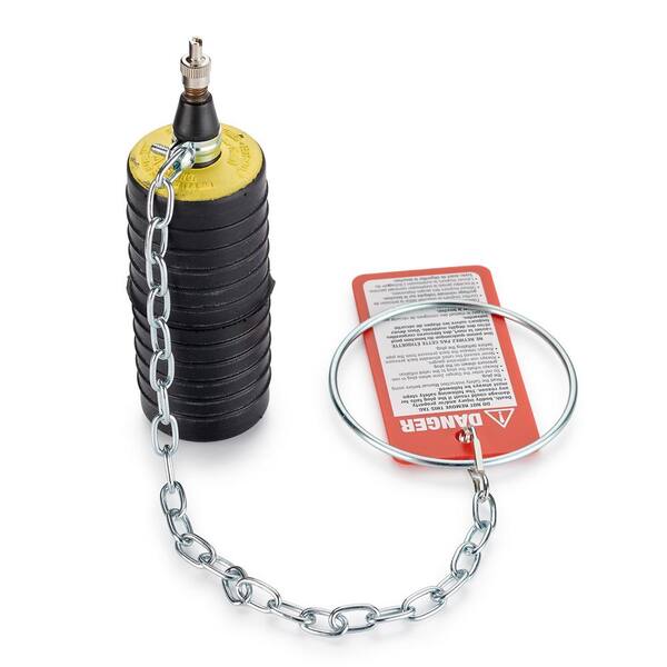 CHERNE Multi-Size 2 in. - 3 in. Rubber Test-Ball Pipe Plug