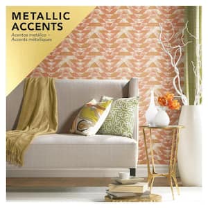 Southwest Geometric Orange and Pink Peel and Stick Wallpaper (Covers 28.18 sq. ft.)