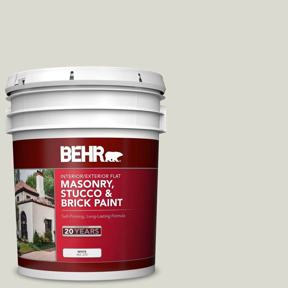 5 gal. #GR-W11 Silver Ash Flat Masonry, Stucco and Brick Interior/Exterior 