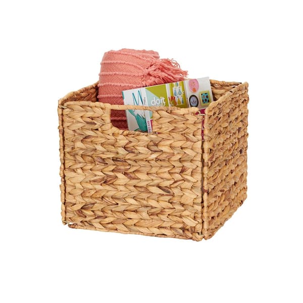 Collapsible Storage Bin Cube Basket 3 Pack Foldable 13 x 13 13 inches Gray 