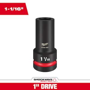 SHOCKWAVE Impact Duty 1 in. Drive 1-1/16 in. Thin Wall Extra Deep 6 Point Socket