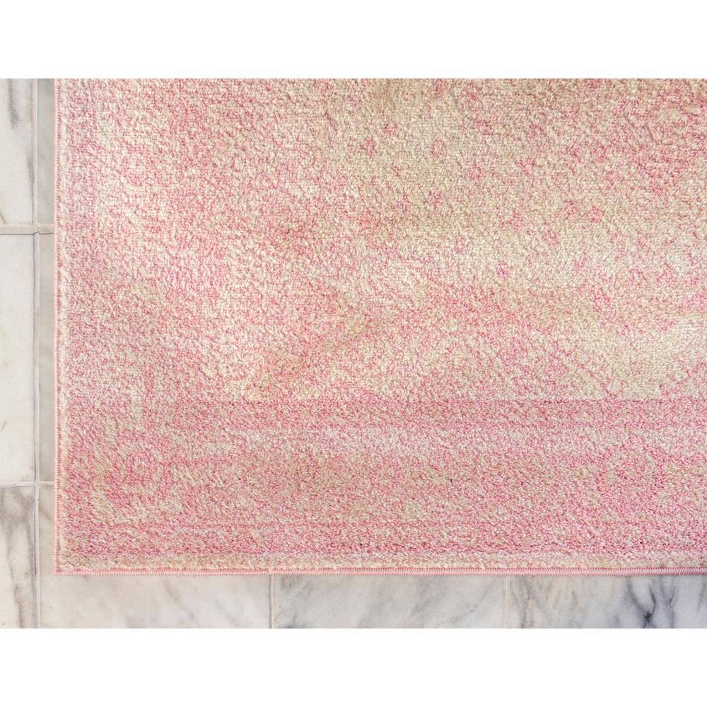 Pink Medallion 9' x 12' Stain-Resistant Synthetic Area Rug