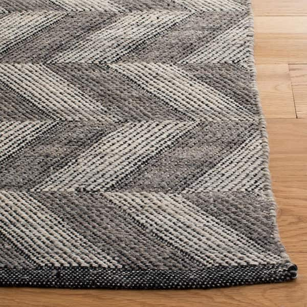 Herringbone Washable Rug - Gray