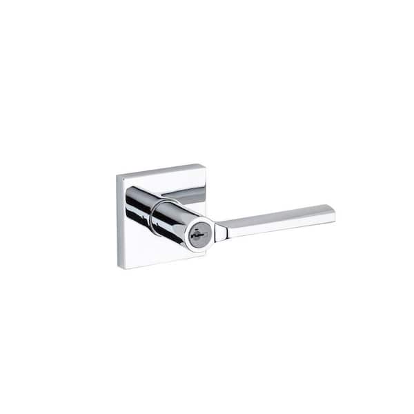 Square Key Handle Kwikset Lisbon Polished Chrome Square Keyed Entry Door Handle Featuring ...