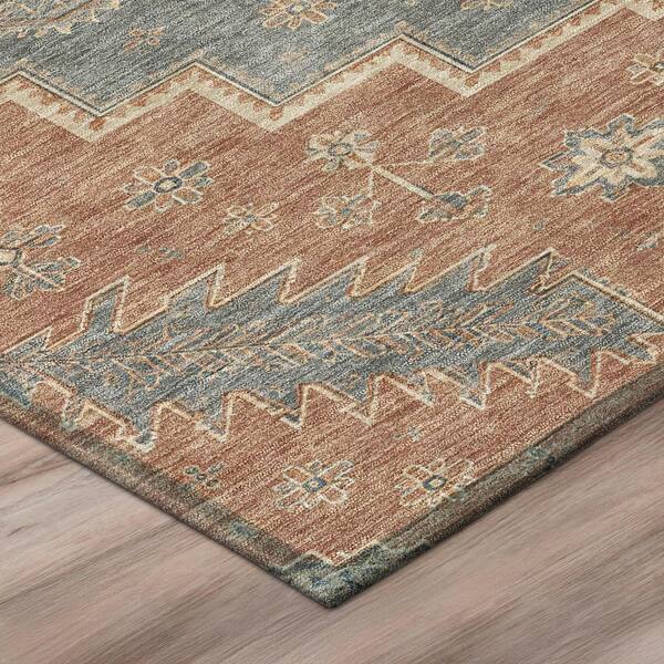 Chantille Machine Washable Indoor/Outdoor Abstract ACN3141 Rust 5 ft. x 7 ft. 6 in. Area Rug