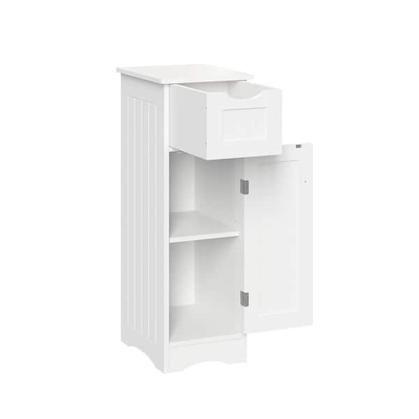 OakRidge Narrow Bathroom Storage Cabinet, White