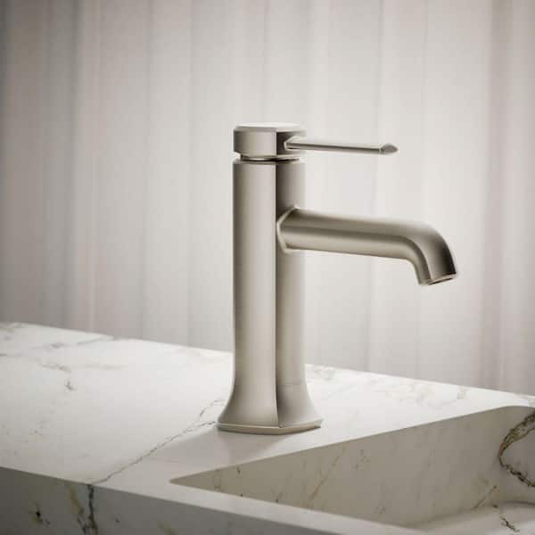 Occasion Single-Handle Single Hole Bathroom Faucet in Vibrant Brushed Nickel