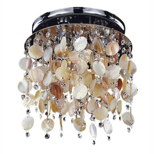 oyster shell flush mount light