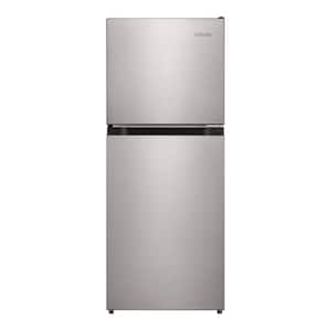 4.5 cu. ft. Mini Refrigerator in Stainless Look with Glass Shelves, Top Freezer, and Energy Efficiency