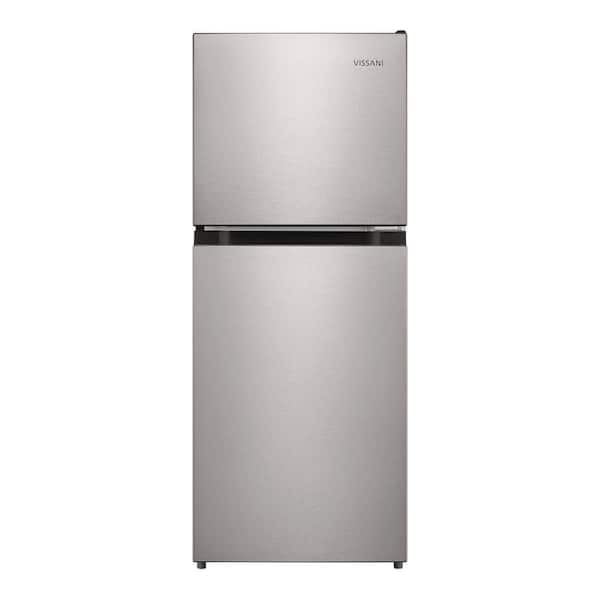 4.5 cu. ft. Mini Refrigerator in Stainless Look with Glass Shelves, Top Freezer, and Energy Efficiency