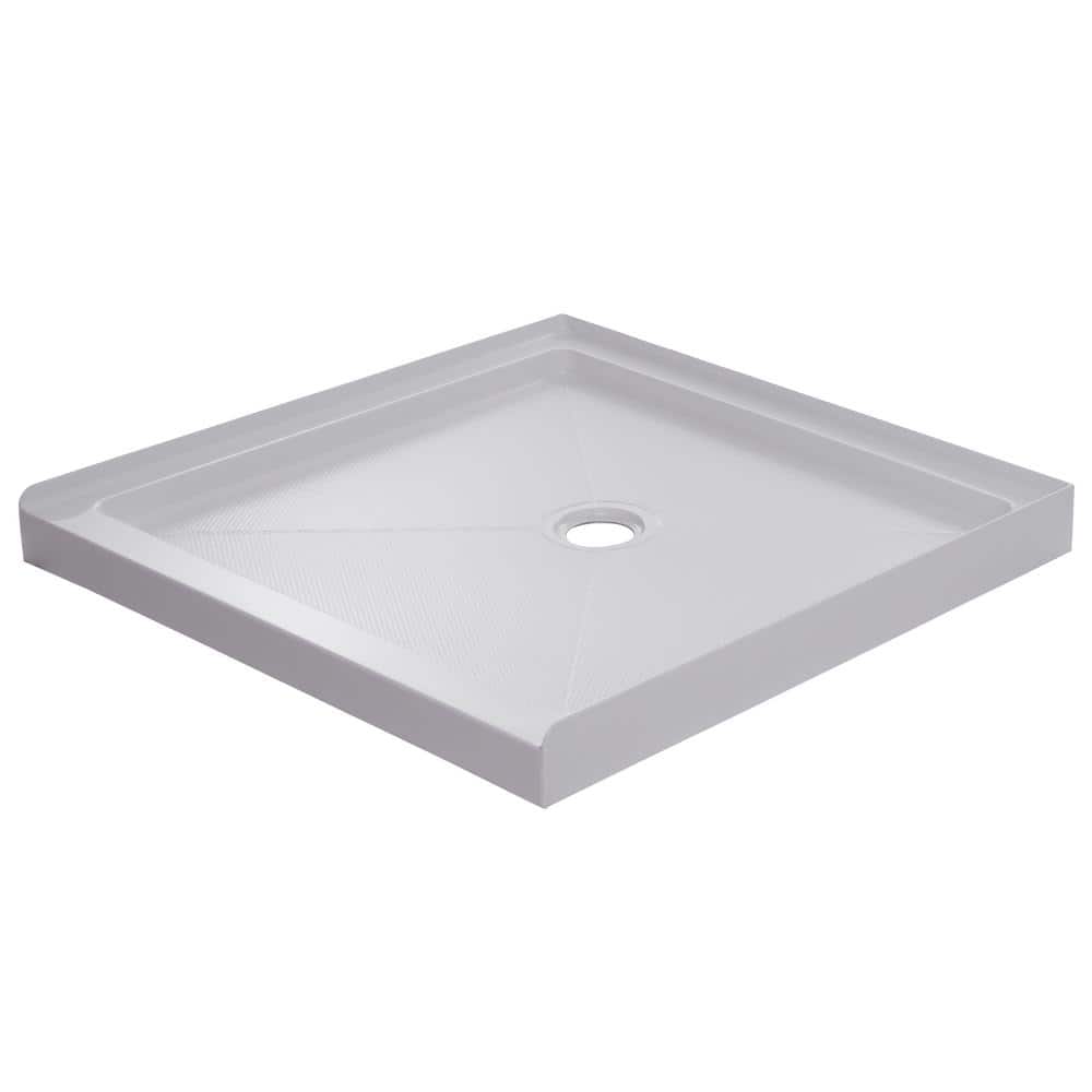 36 in. L x 36 in. W Alcove Shower Pan Base with Center Drain in White price history on PriceWatchPro